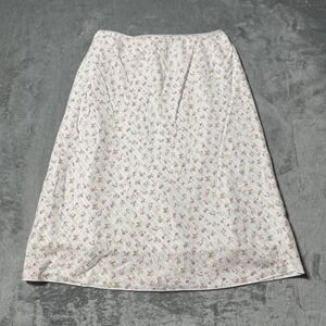 VTG Y2K Von Mozart Floral Lace Trim Midi Skirt Size S Cottage Coquette